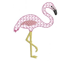 Stickdatei - Flamingo Gemustert